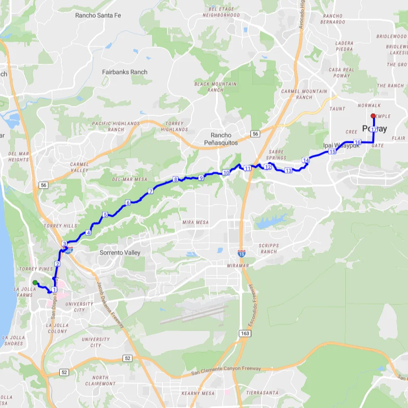 Vacation in Poway Map